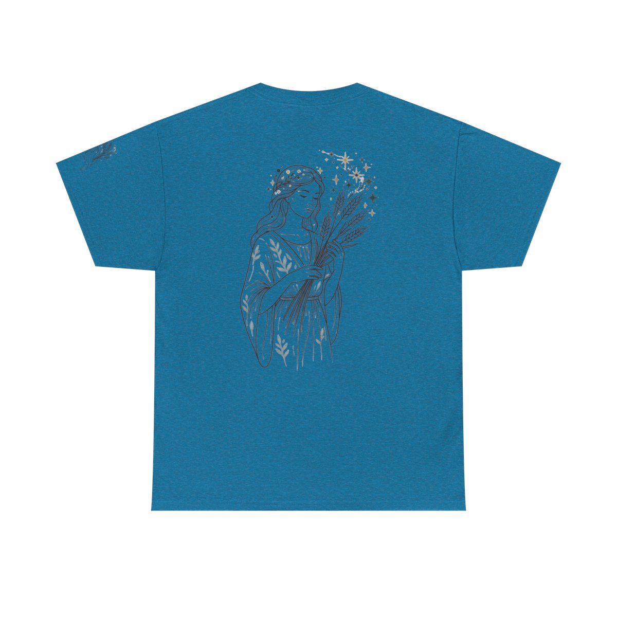 Color: Antique Sapphire | Virgo The Wheat Maiden Premium Graphic Tee