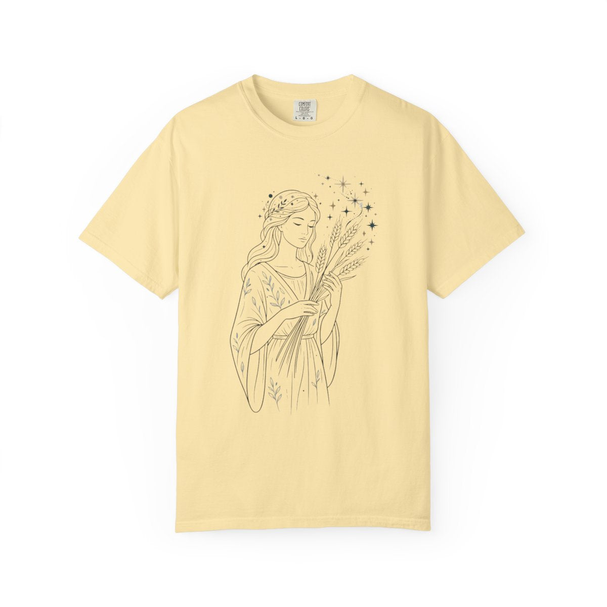 Color: Banana | Virgo The Wheat Maiden Unisex Garment-Dyed Tee