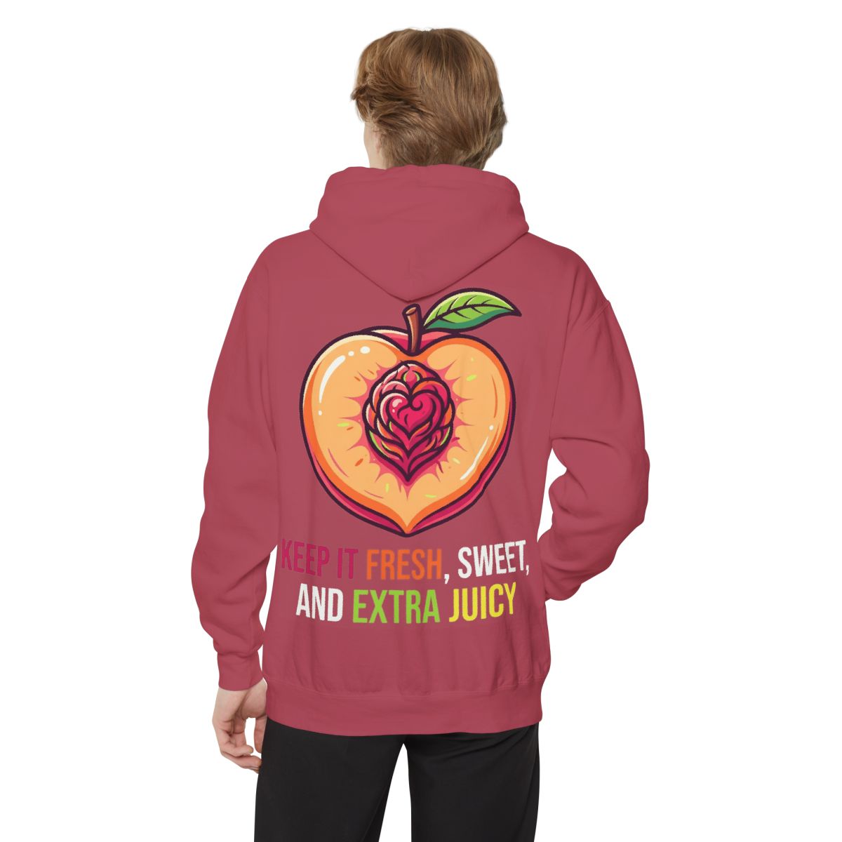 Color: Crimson | Warm Sweet Juicy Garment-Dyed Hoodie