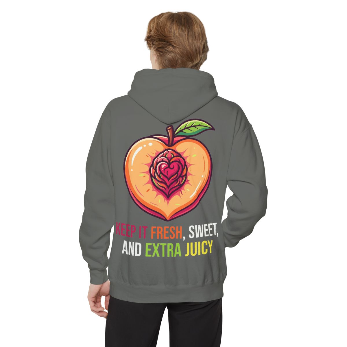 Color: Grey | Warm Sweet Juicy Garment-Dyed Hoodie