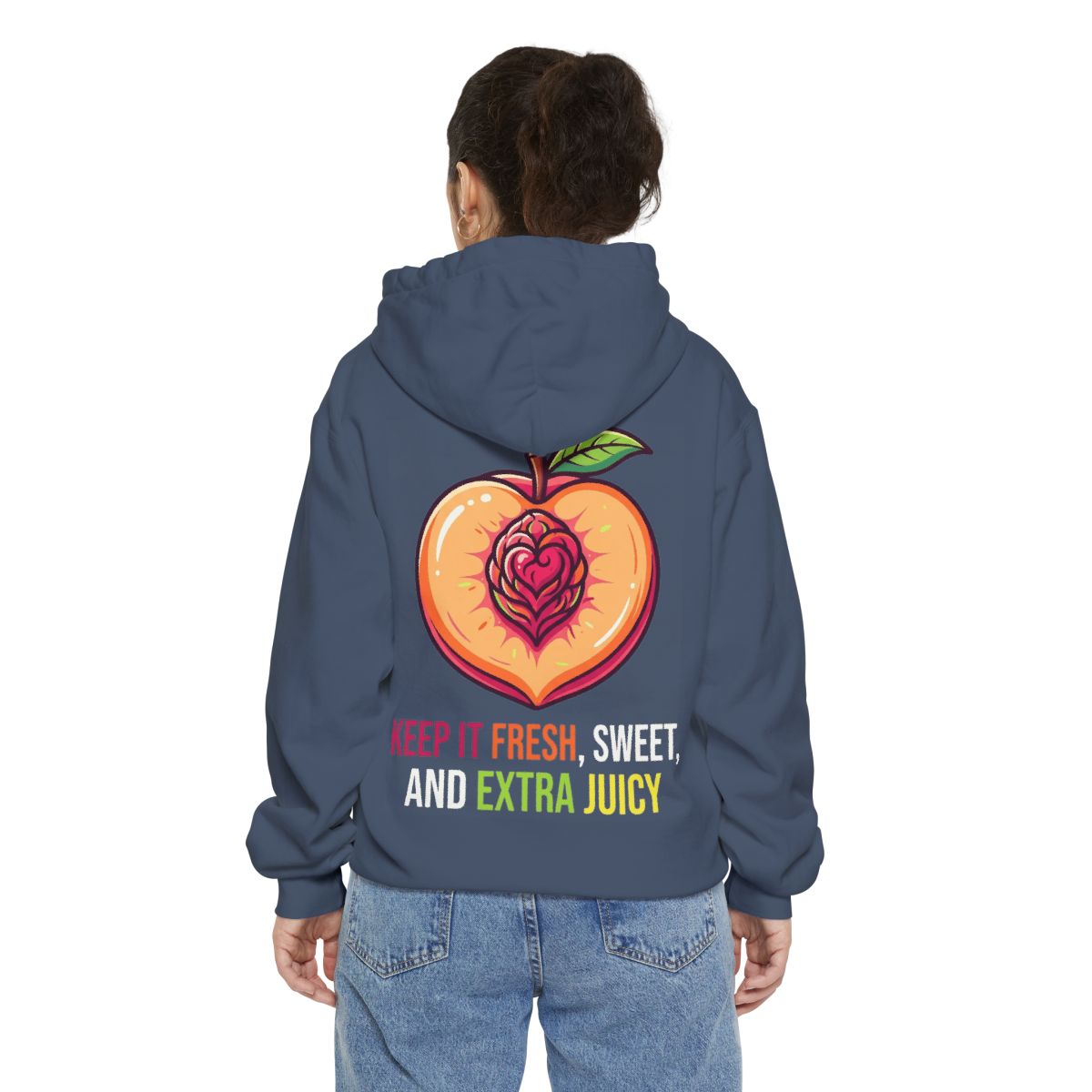 Color: Denim | Warm Sweet Juicy Garment-Dyed Hoodie