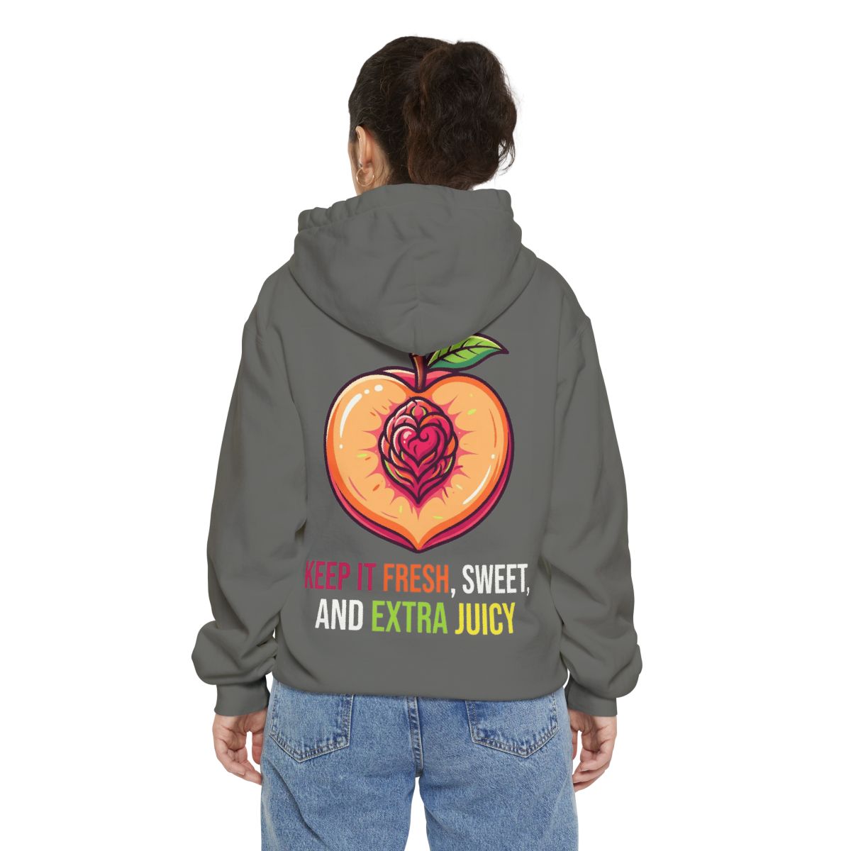 Color: Grey | Warm Sweet Juicy Garment-Dyed Hoodie