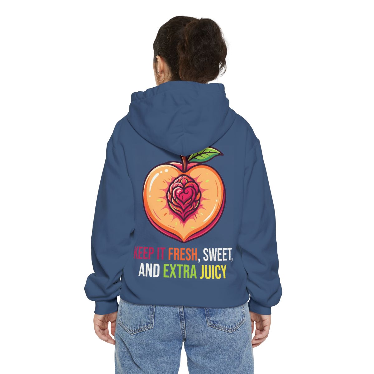 Color: True Navy | Warm Sweet Juicy Garment-Dyed Hoodie