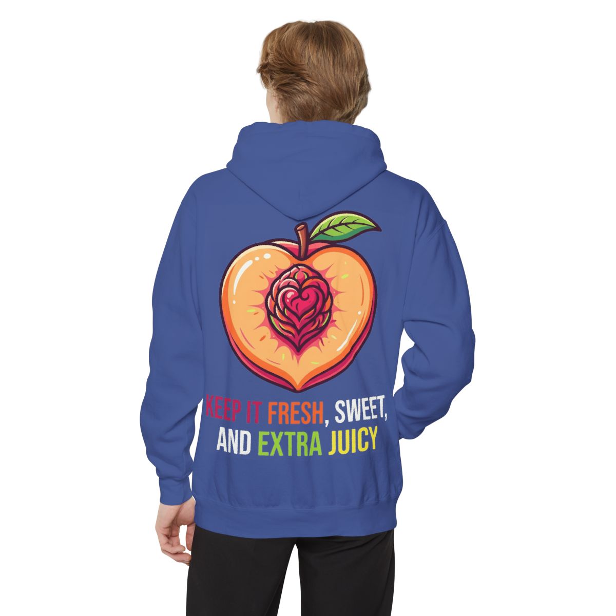 Color: Flo Blue | Warm Sweet Juicy Garment-Dyed Hoodie