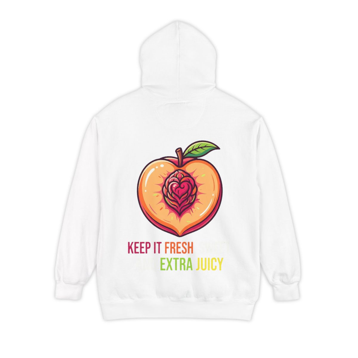 Color: White | Warm Sweet Juicy Garment-Dyed Hoodie