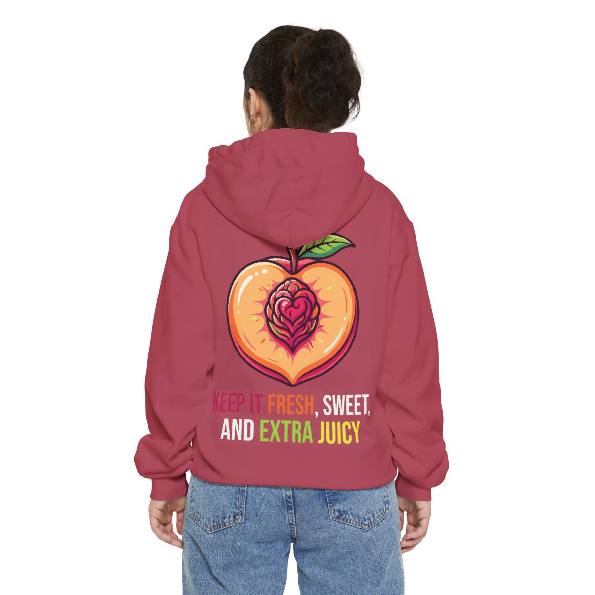 Color: Crimson | Warm Sweet Juicy Garment-Dyed Hoodie