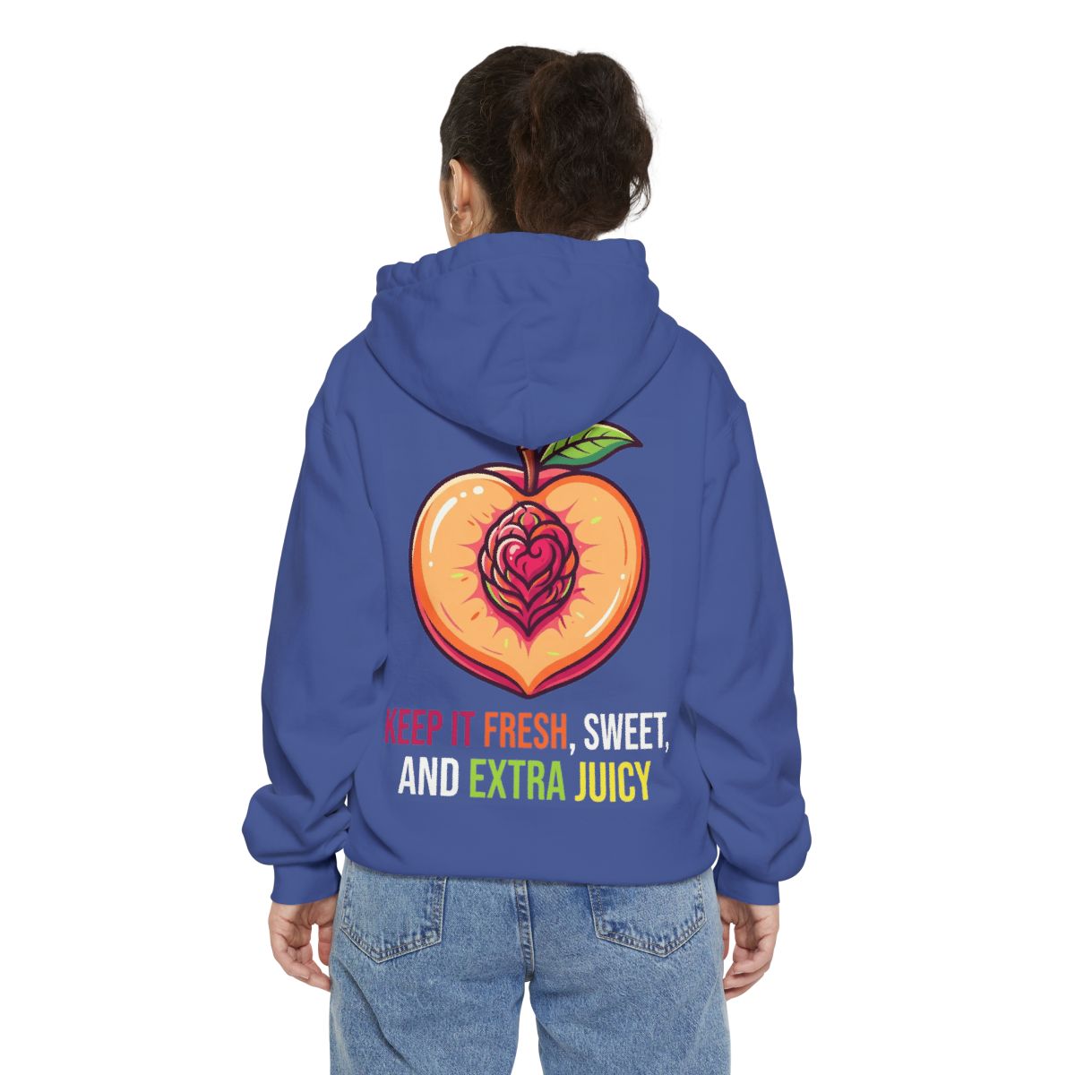 Color: Flo Blue | Warm Sweet Juicy Garment-Dyed Hoodie
