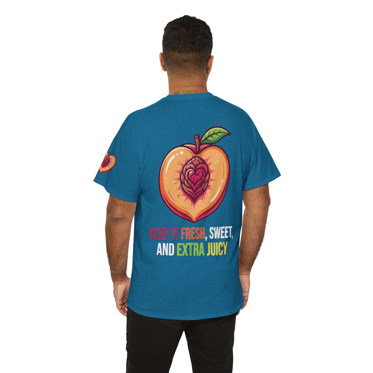 Color: Antique Sapphire | Warm Sweet Juicy Premium Graphic Tee
