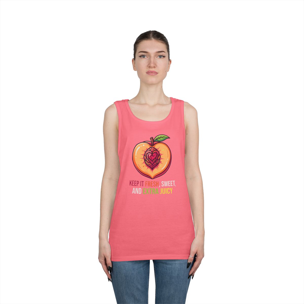 Color: Safety Pink | Warm Sweet Juicy Tank Top