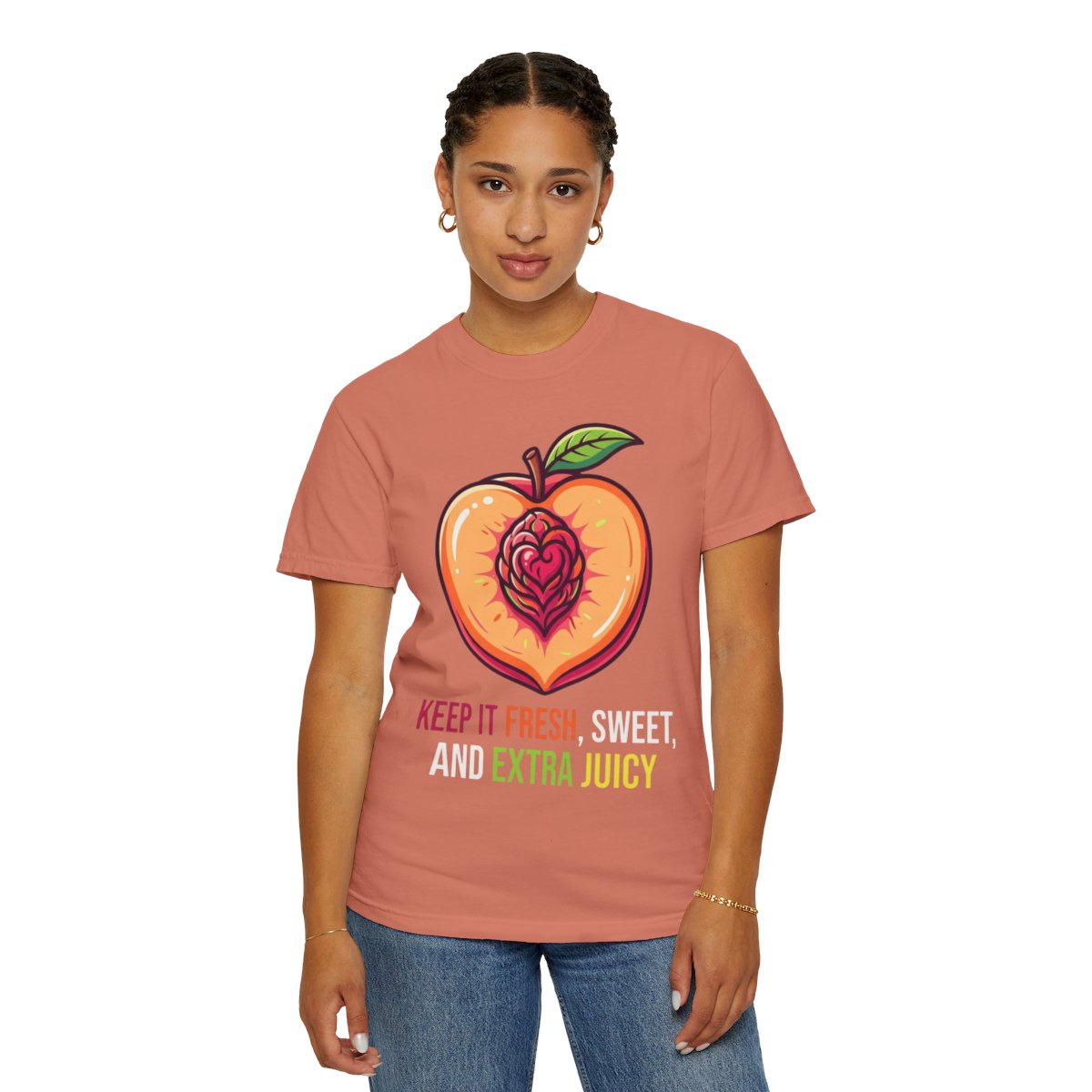 Color: Terracotta | Warm Sweet Juicy Unisex Garment-Dyed Tee