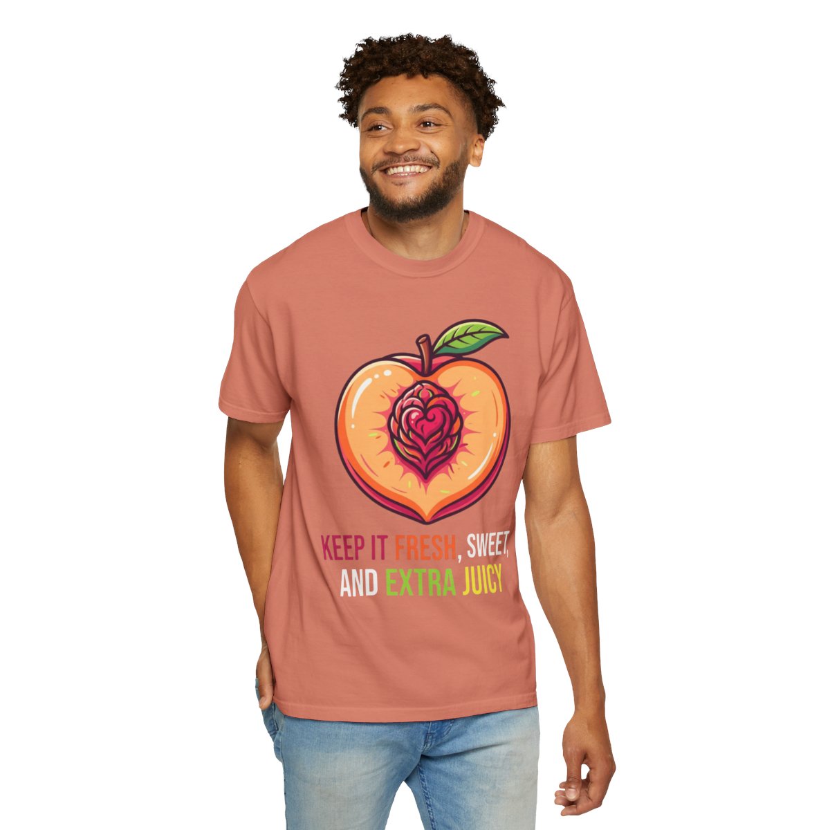 Color: Terracotta | Warm Sweet Juicy Unisex Garment-Dyed Tee