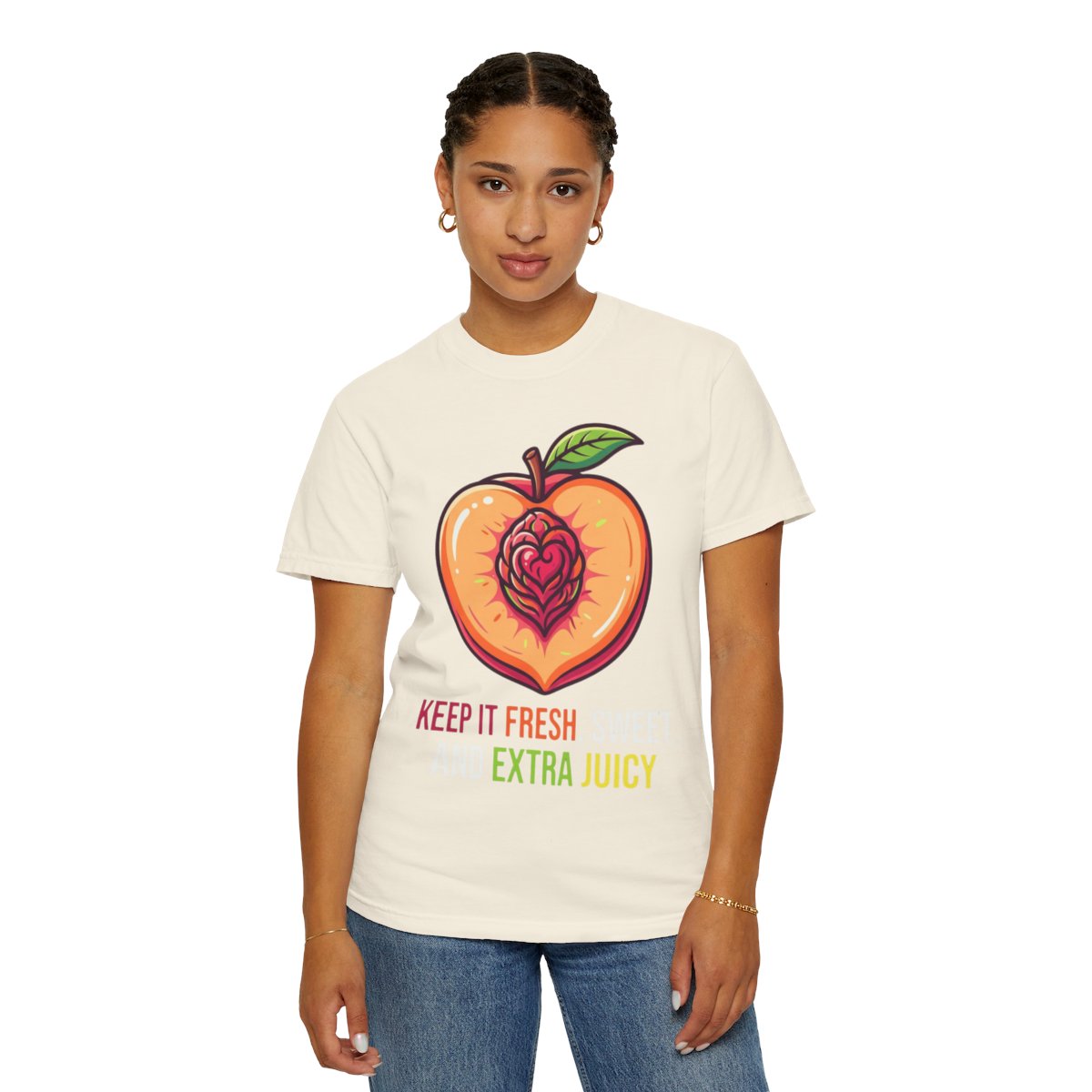 Color: Ivory | Warm Sweet Juicy Unisex Garment-Dyed Tee