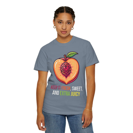 Color: Blue Jean | Warm Sweet Juicy Unisex Garment-Dyed Tee