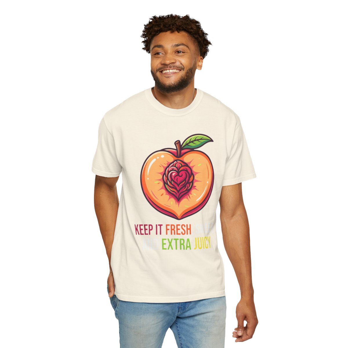 Color: Ivory | Warm Sweet Juicy Unisex Garment-Dyed Tee