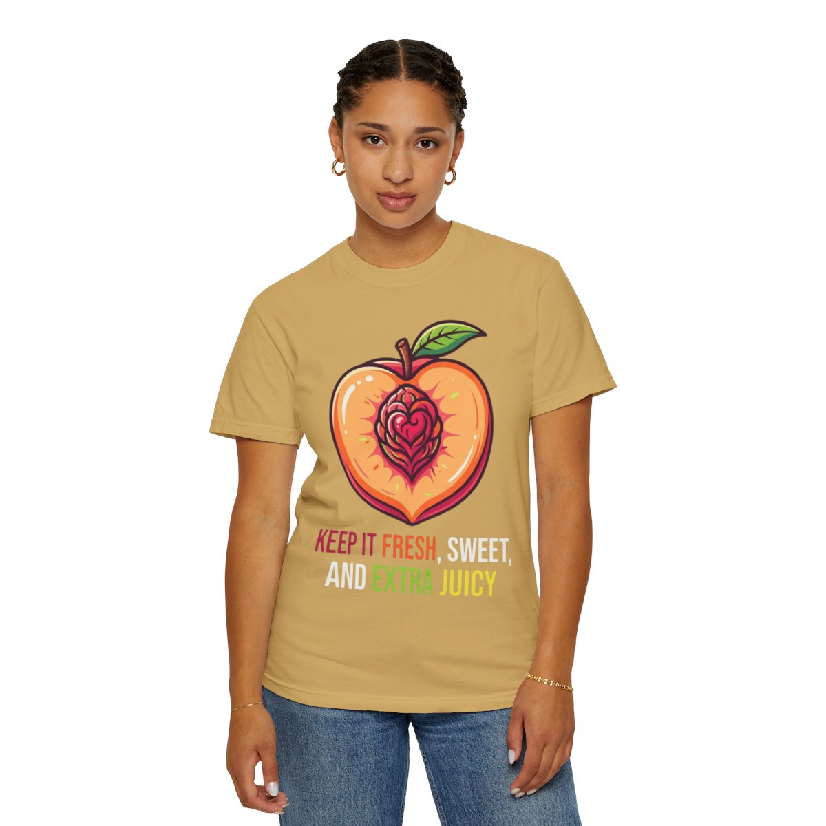 Color: Mustard | Warm Sweet Juicy Unisex Garment-Dyed Tee