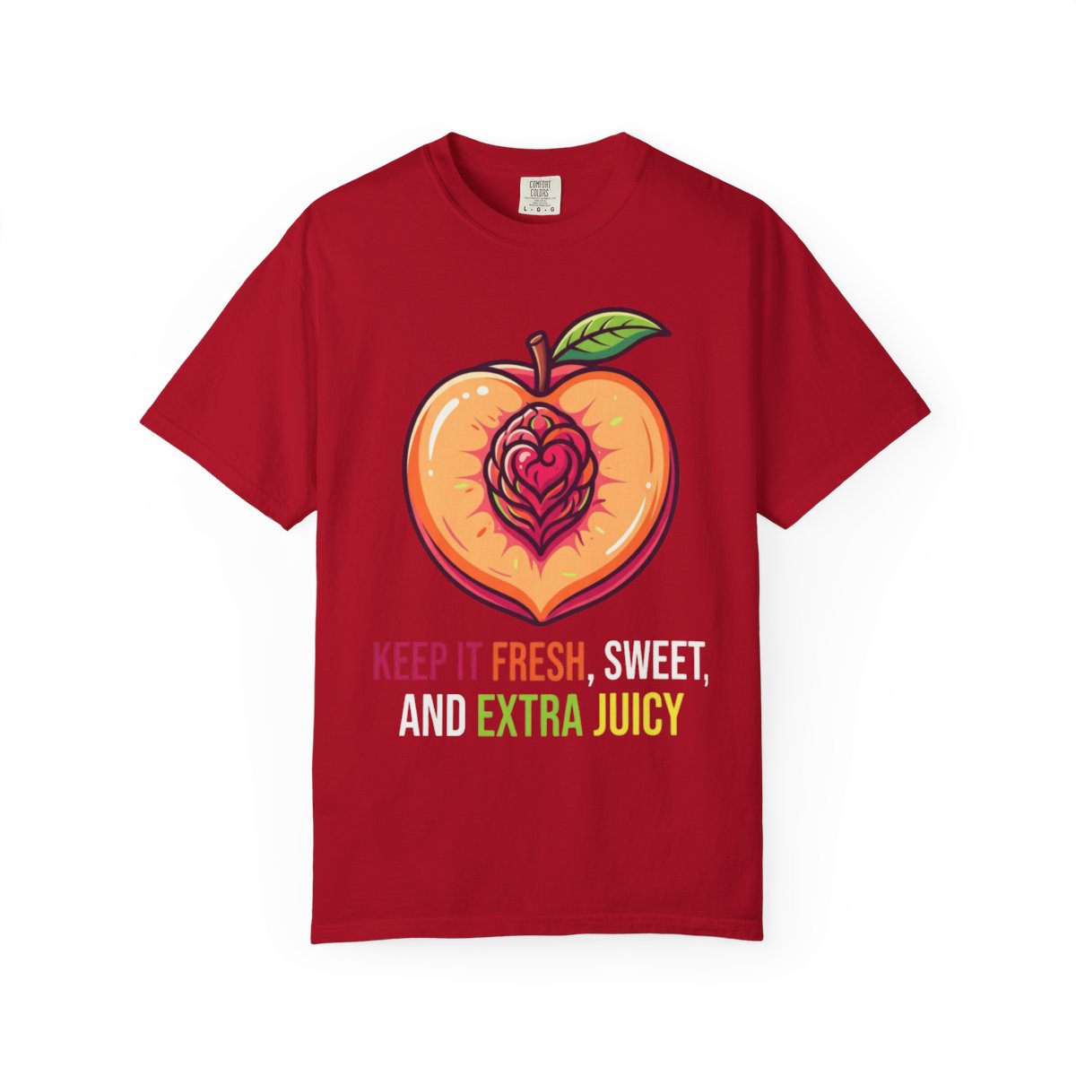 Color: Red | Warm Sweet Juicy Unisex Garment-Dyed Tee