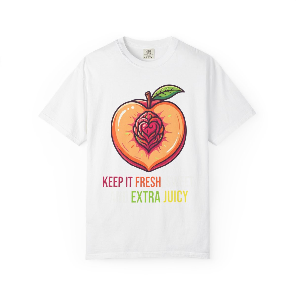 Color: White | Warm Sweet Juicy Unisex Garment-Dyed Tee