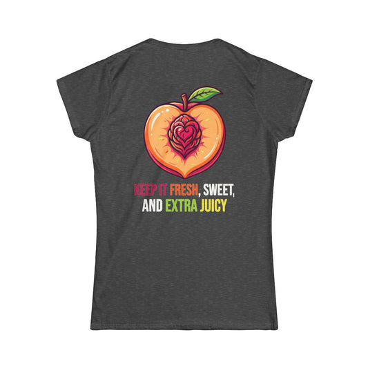 Color: Dark Heather | Warm Sweet Juicy Women's Tee