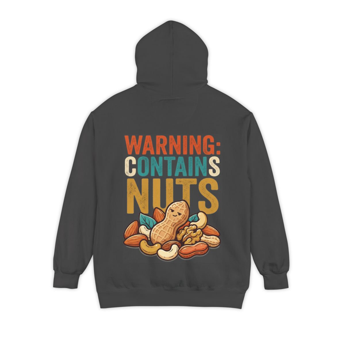 Color: Pepper | Warning Contains Nuts Garment-Dyed Hoodie