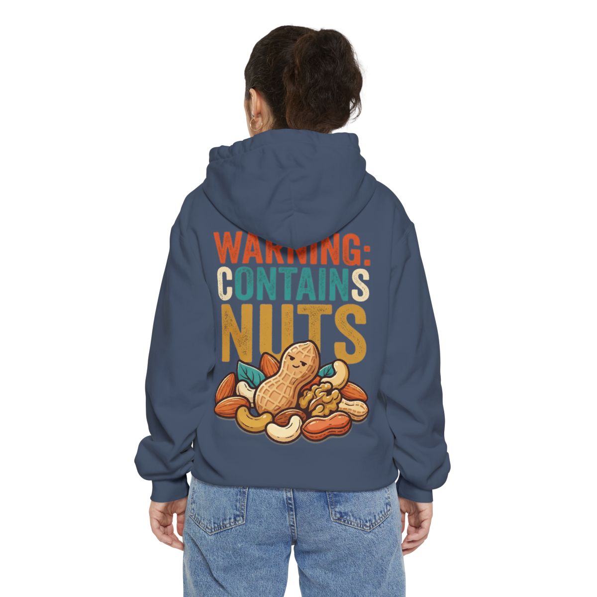 Color: Denim | Warning Contains Nuts Garment-Dyed Hoodie