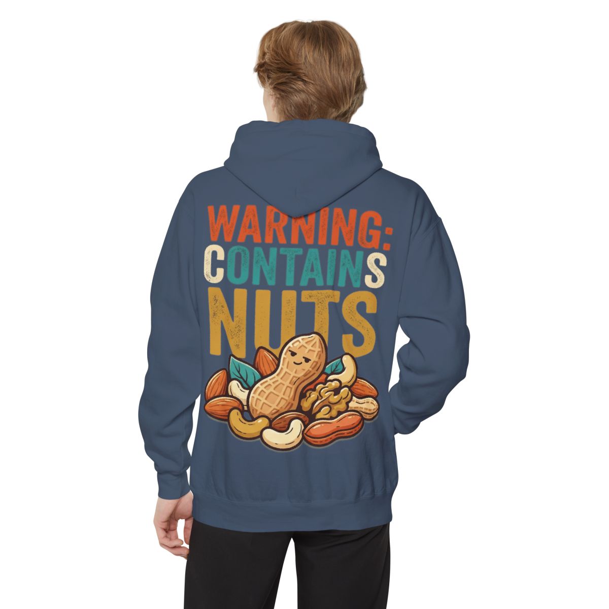 Color: Denim | Warning Contains Nuts Garment-Dyed Hoodie