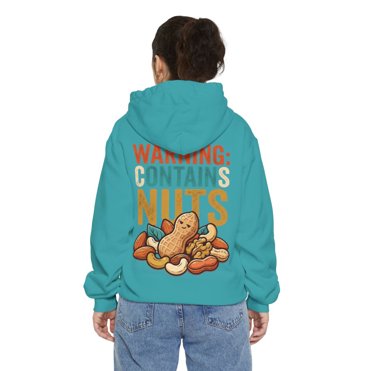 Color: Seafoam | Warning Contains Nuts Garment-Dyed Hoodie