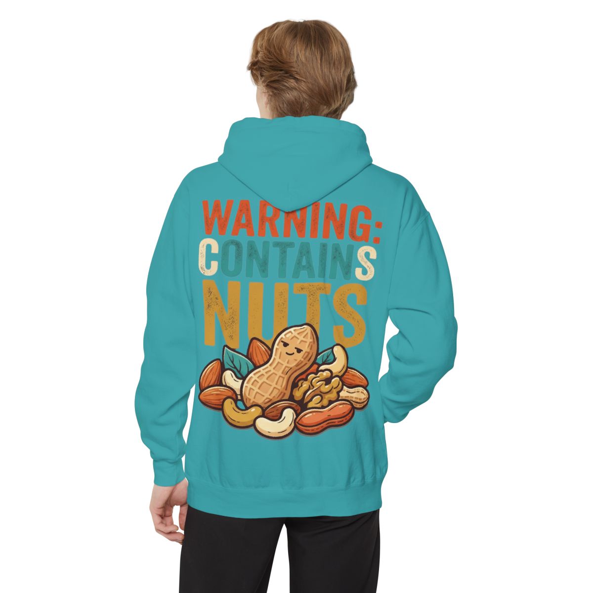 Color: Seafoam | Warning Contains Nuts Garment-Dyed Hoodie