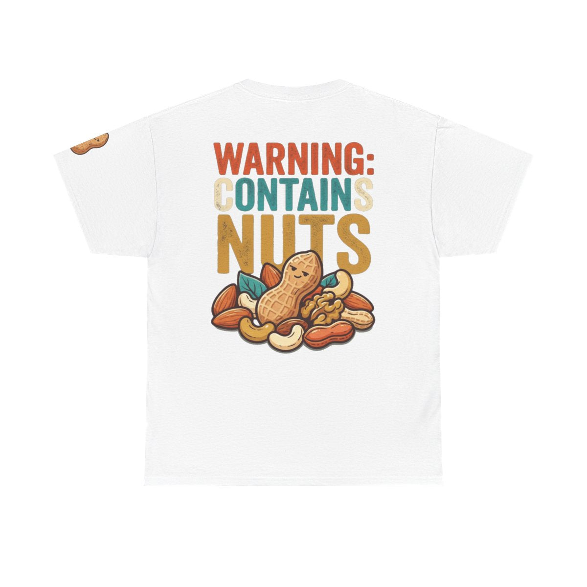 Color: White | Warning Contains Nuts Premium Graphic Tee