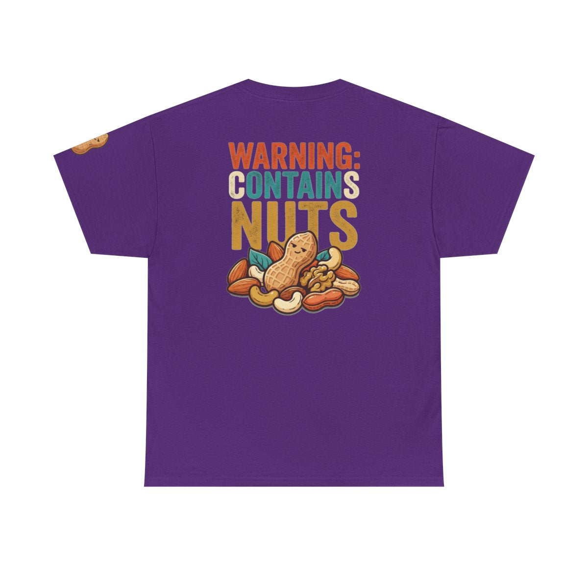 Color: Purple | Warning Contains Nuts Premium Graphic Tee