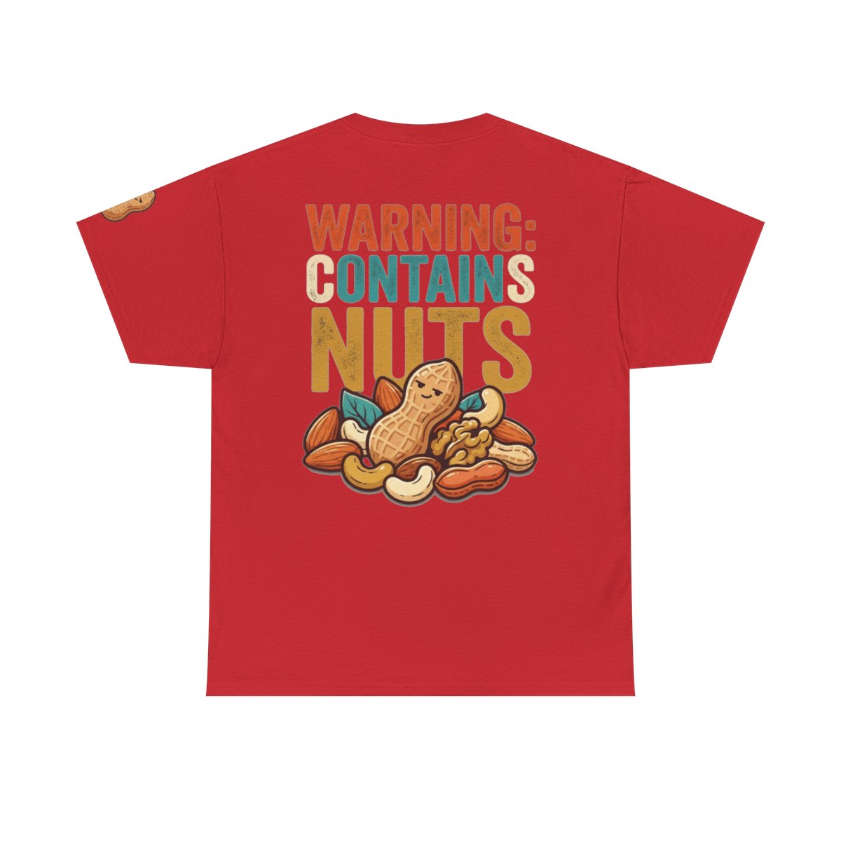 Color: Red | Warning Contains Nuts Premium Graphic Tee
