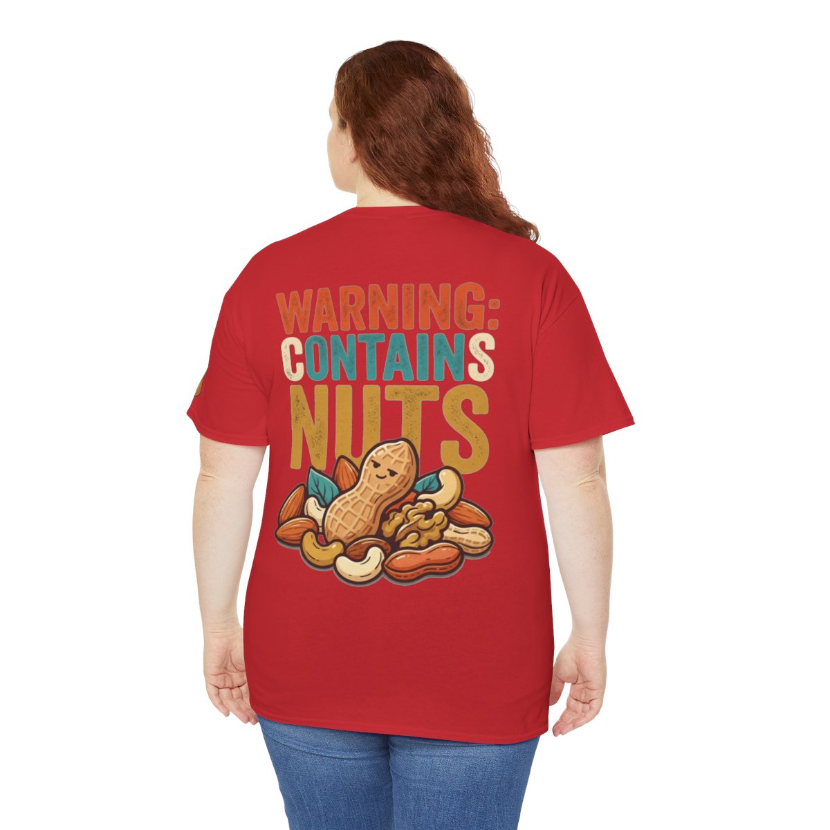 Color: Red | Warning Contains Nuts Premium Graphic Tee