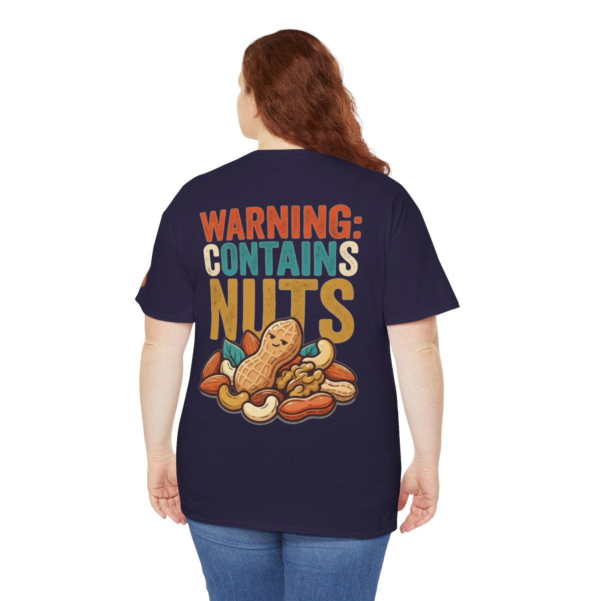 Color: Blackberry | Warning Contains Nuts Premium Graphic Tee