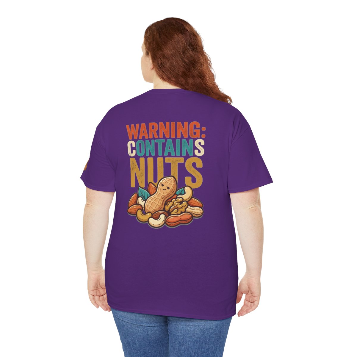 Color: Purple | Warning Contains Nuts Premium Graphic Tee