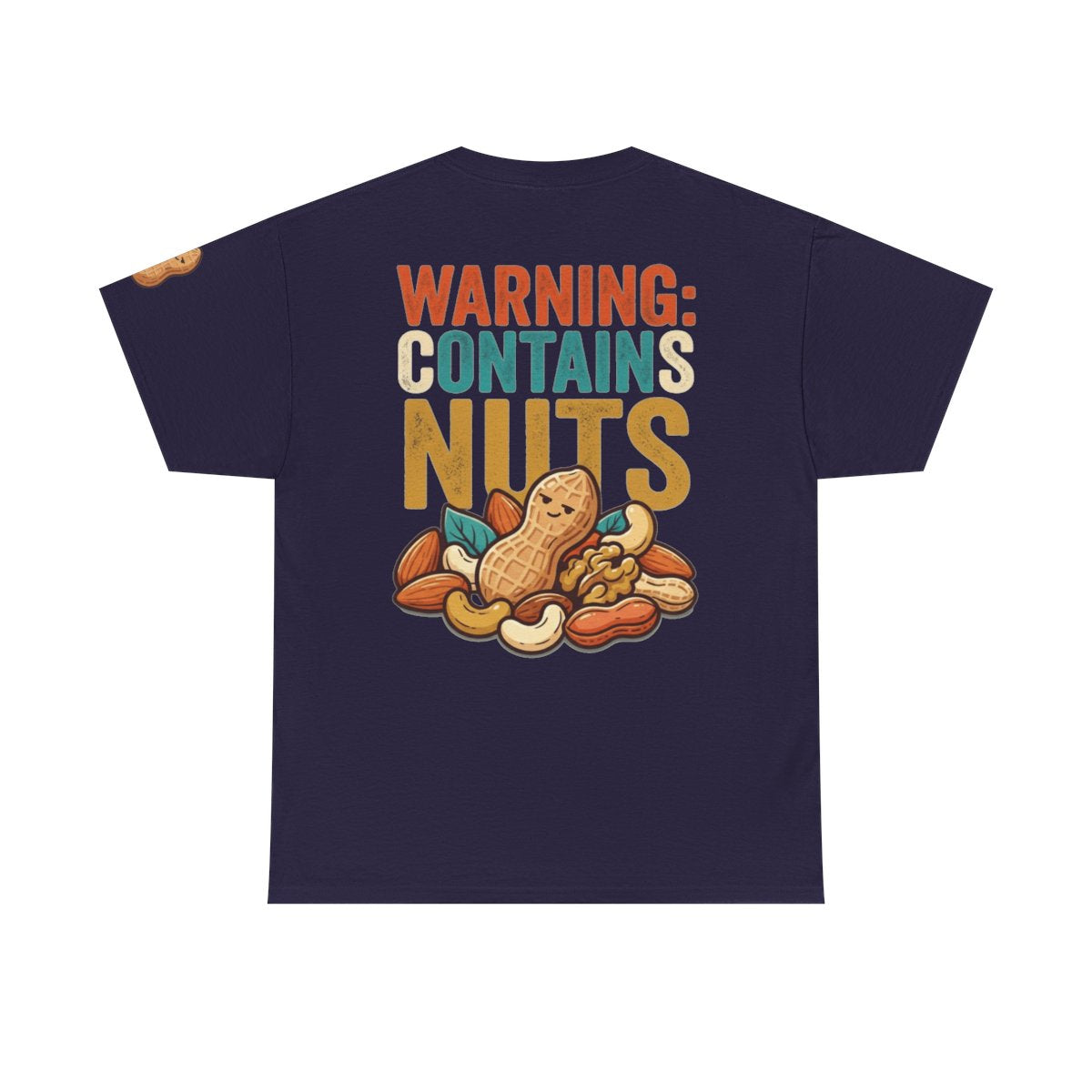 Color: Blackberry | Warning Contains Nuts Premium Graphic Tee