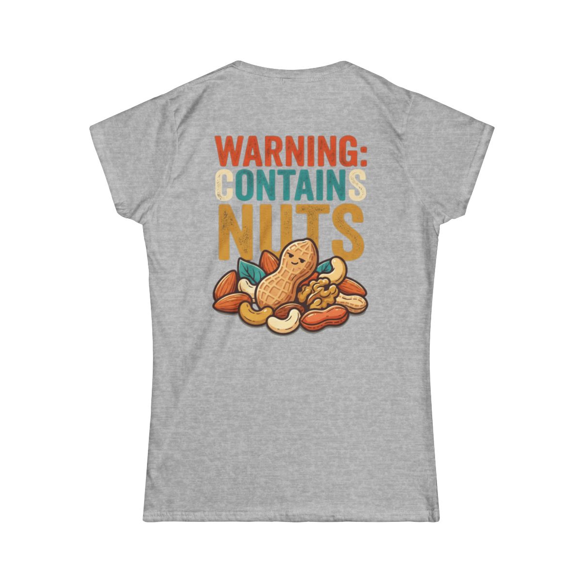 Color: Sport Grey | Warning Contains Nuts Women's Tee