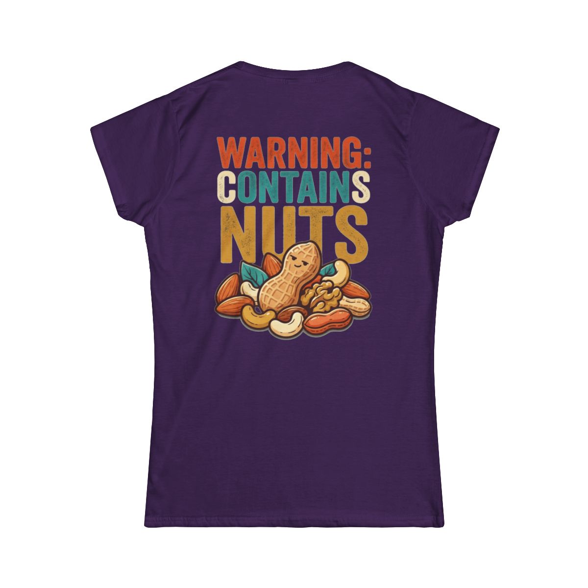 Color: Purple | Warning Contains Nuts Women's Tee