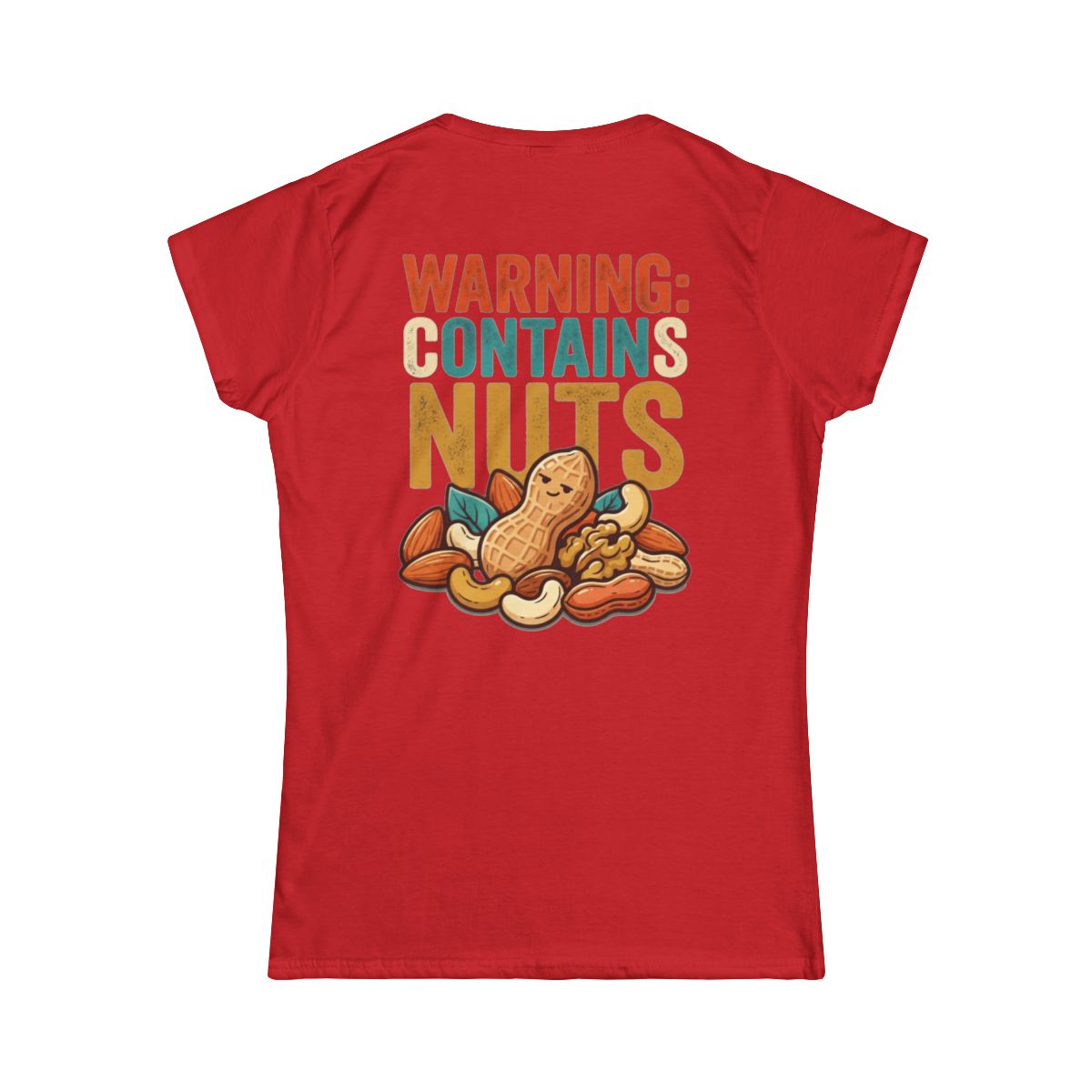 Color: Red | Warning Contains Nuts Women's Tee