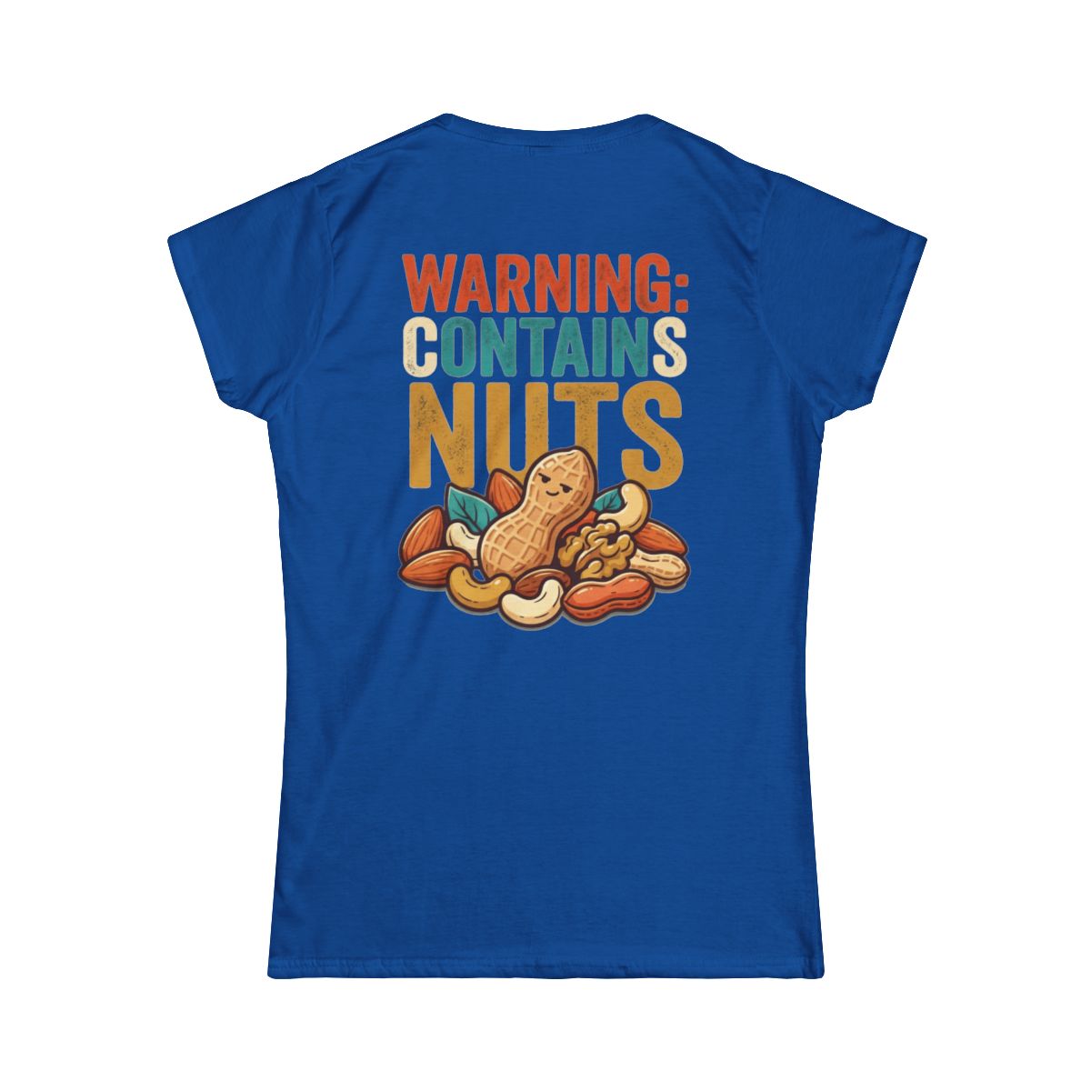 Color: Royal | Warning Contains Nuts Women's Tee