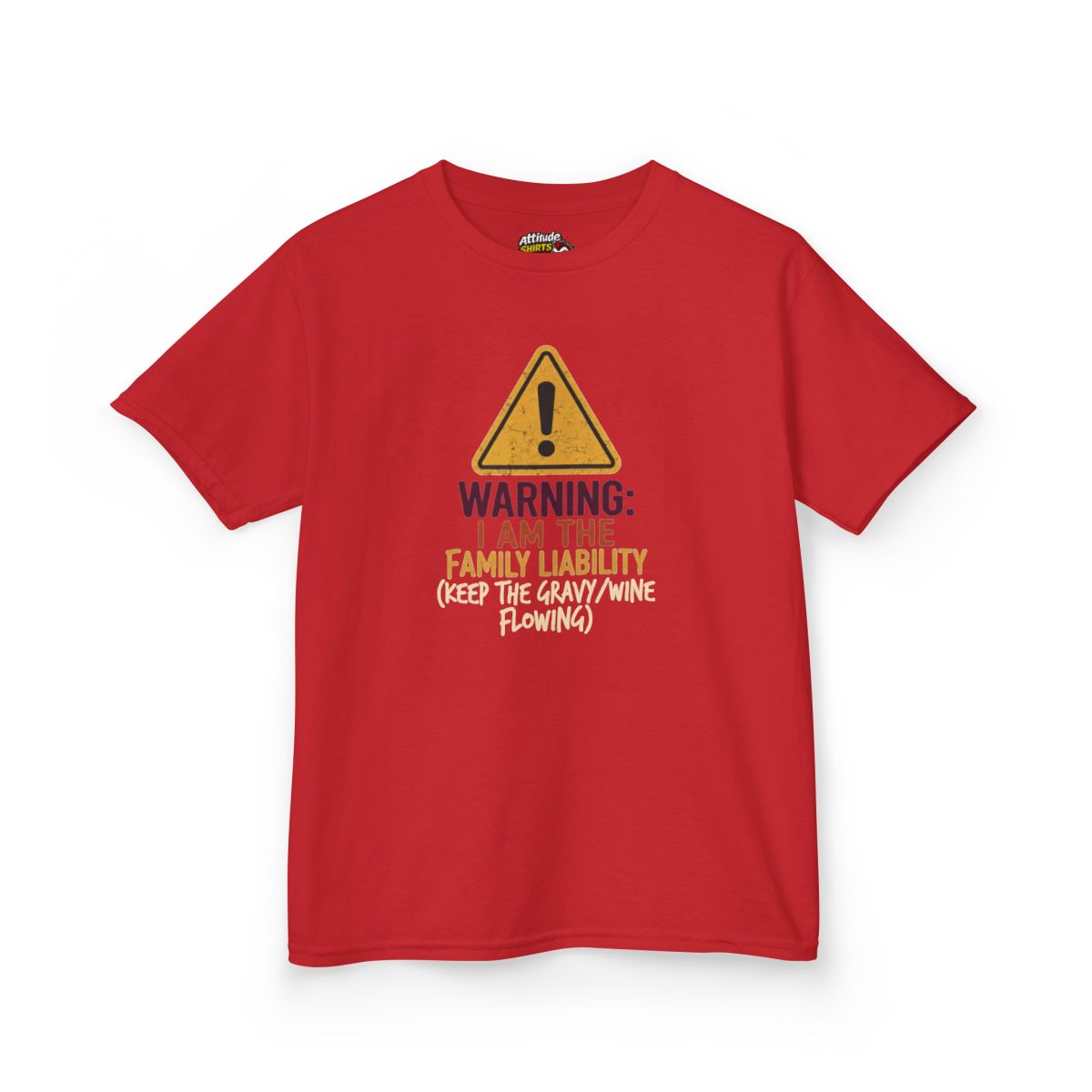 Color: Red | Warning I am The Family Liability Kids Tee