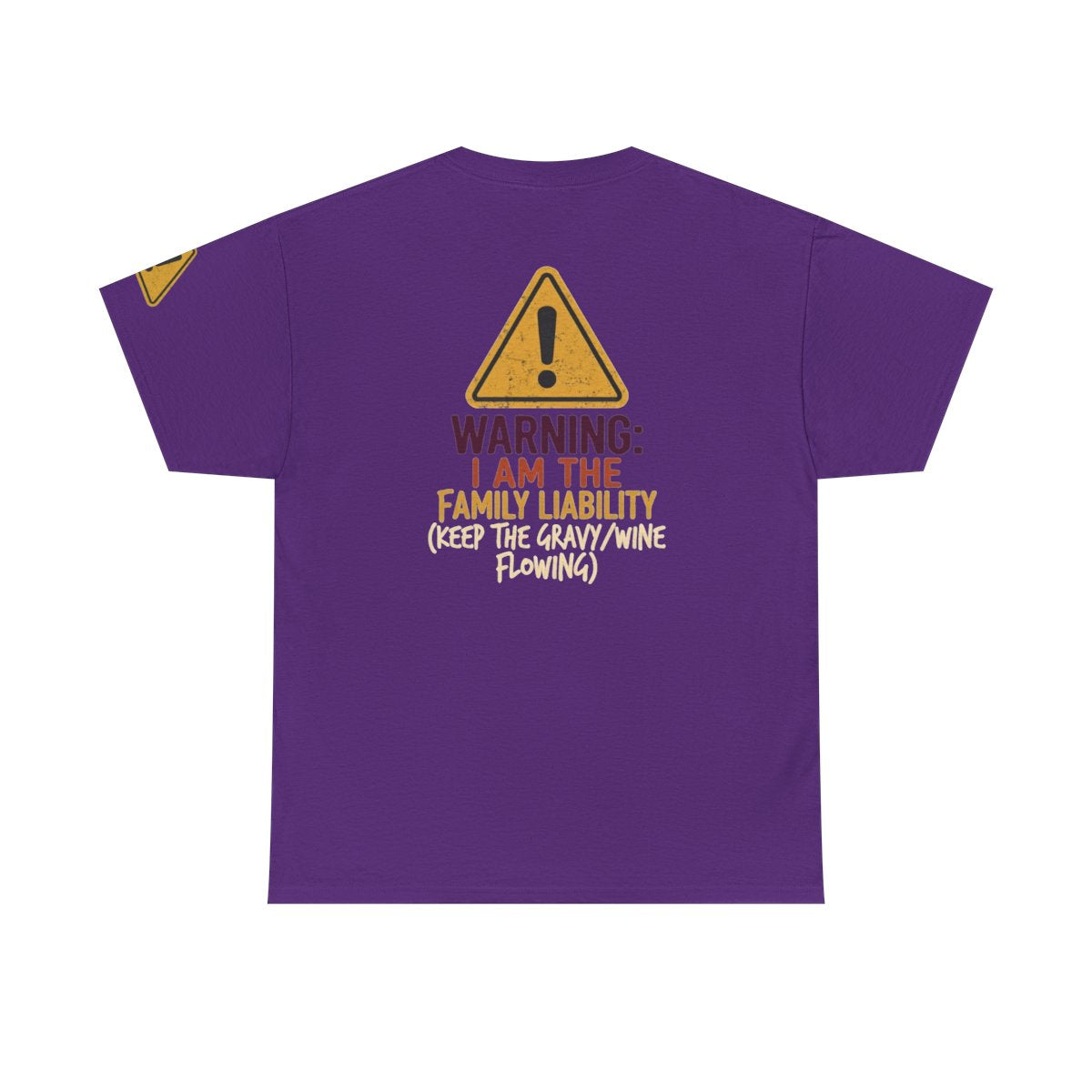 Color: Purple | Warning I am The Family Liability Premium Graphic Tee