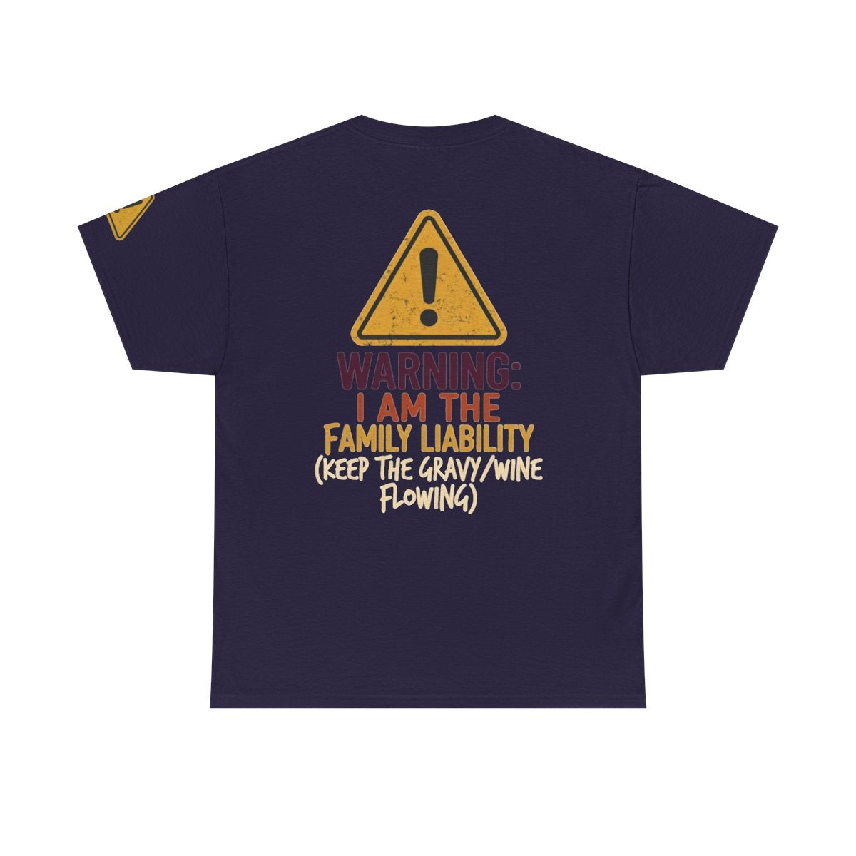 Color: Blackberry | Warning I am The Family Liability Premium Graphic Tee
