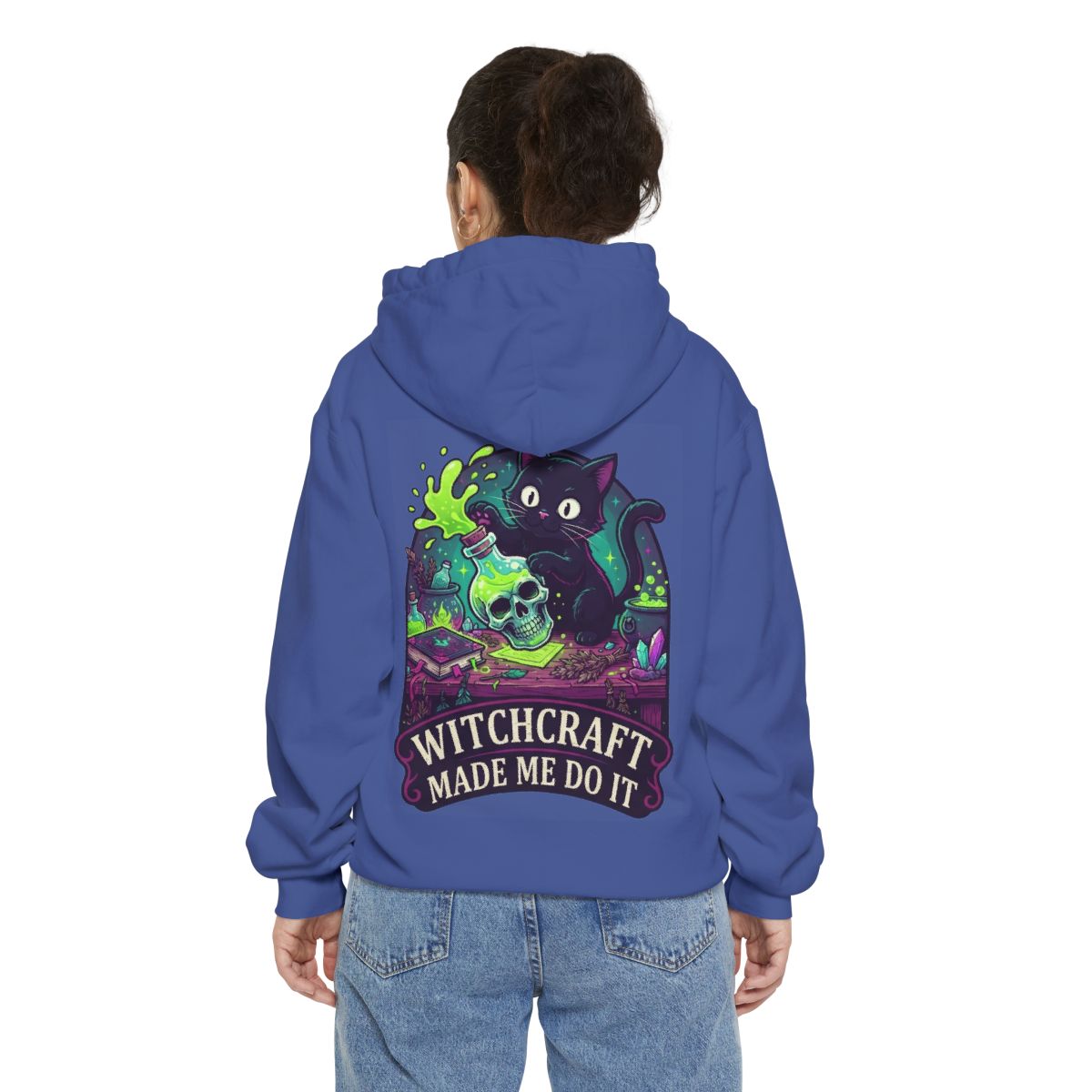 Color: Flo Blue | Witchcraft Made Me Do It Garment-Dyed Hoodie