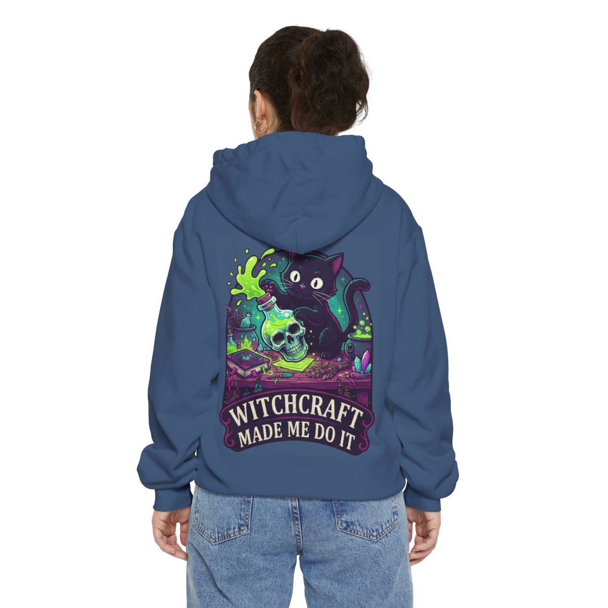 Color: True Navy | Witchcraft Made Me Do It Garment-Dyed Hoodie
