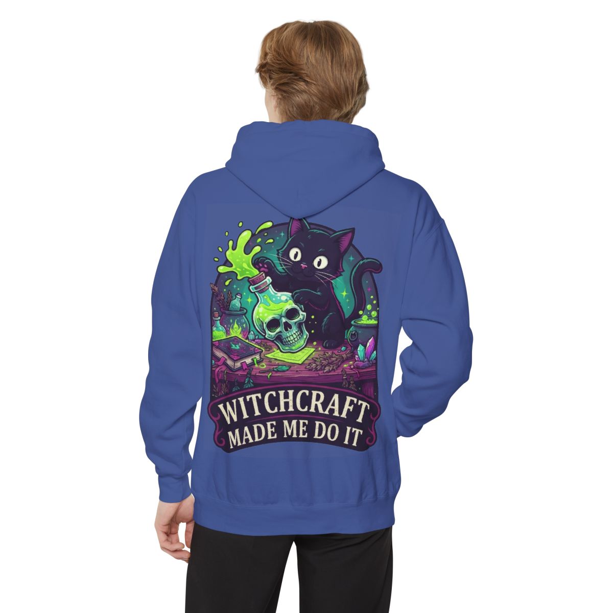 Color: Flo Blue | Witchcraft Made Me Do It Garment-Dyed Hoodie