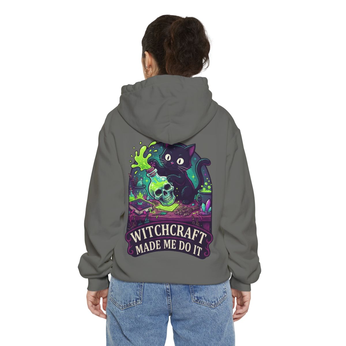 Color: Grey | Witchcraft Made Me Do It Garment-Dyed Hoodie