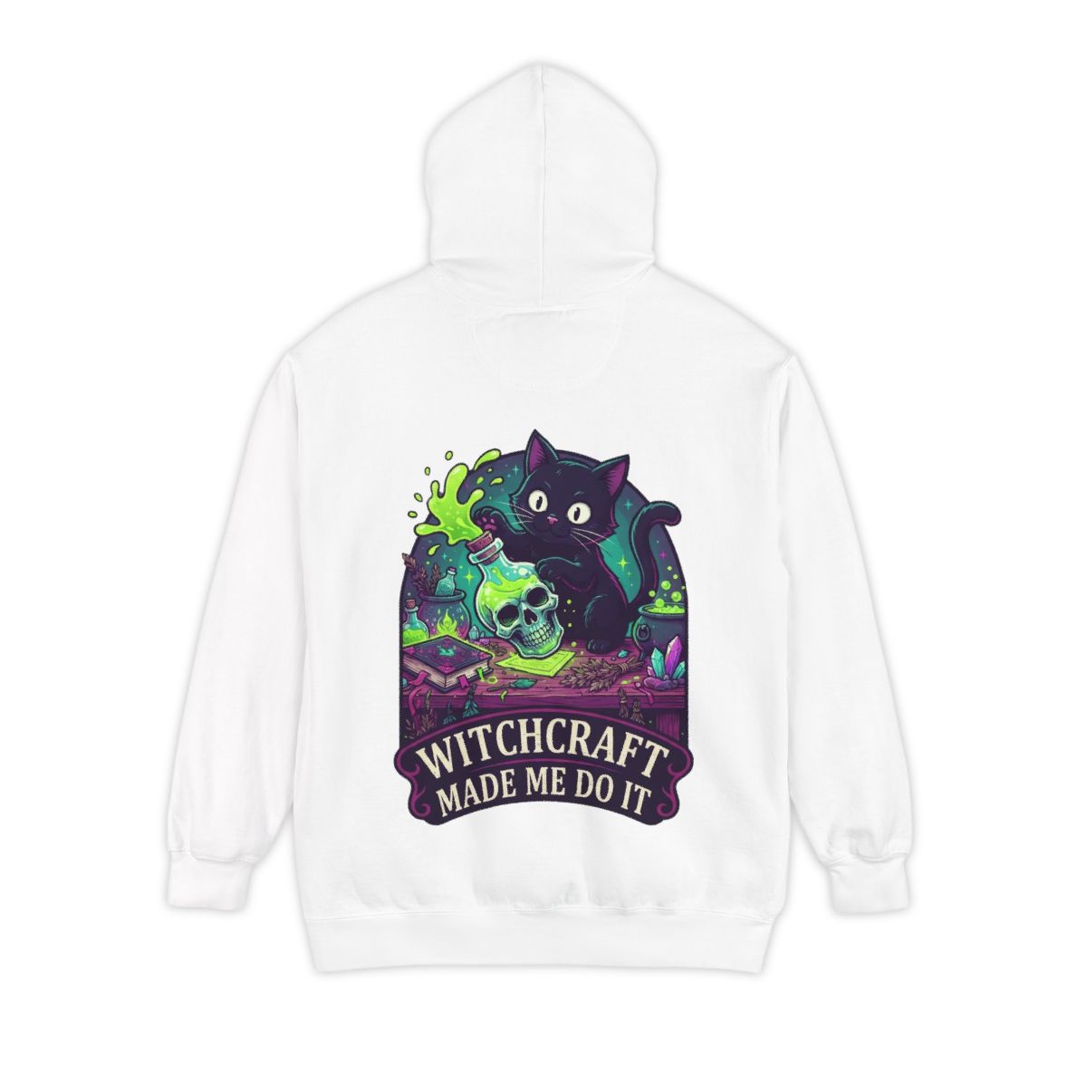 Color: White | Witchcraft Made Me Do It Garment-Dyed Hoodie