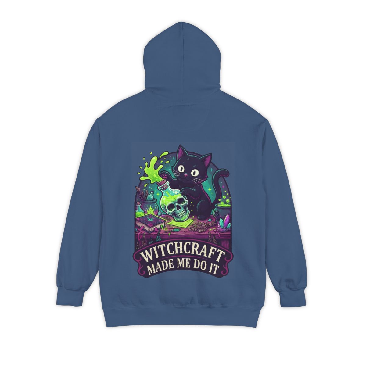 Color: True Navy | Witchcraft Made Me Do It Garment-Dyed Hoodie