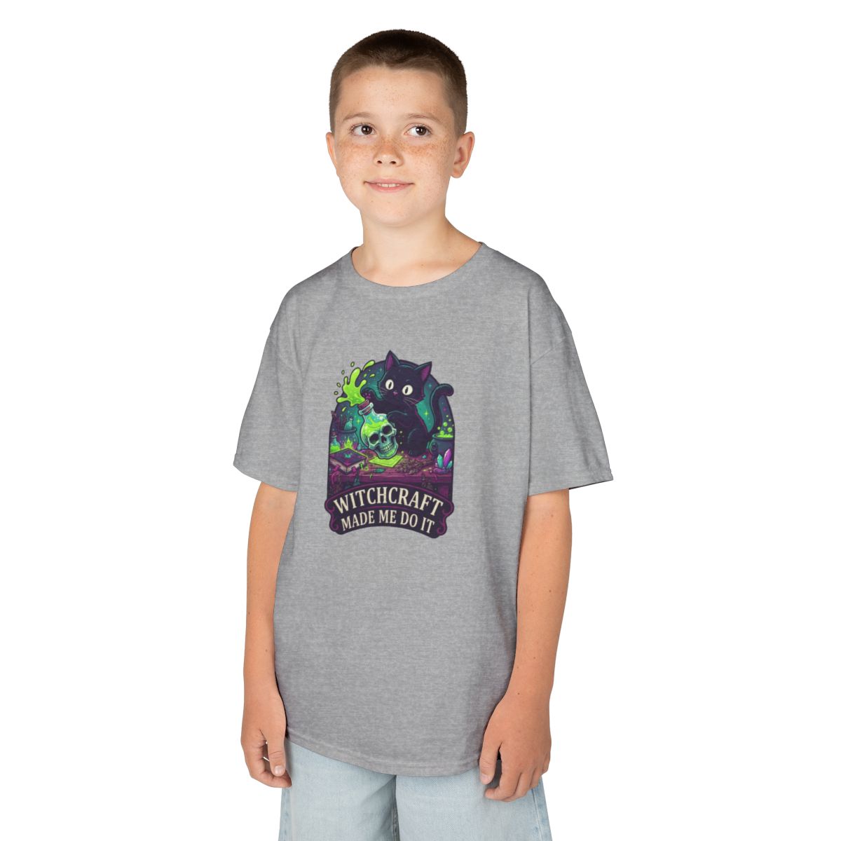 Color: Sport Grey | Witchcraft Made Me Do It Kids Tee