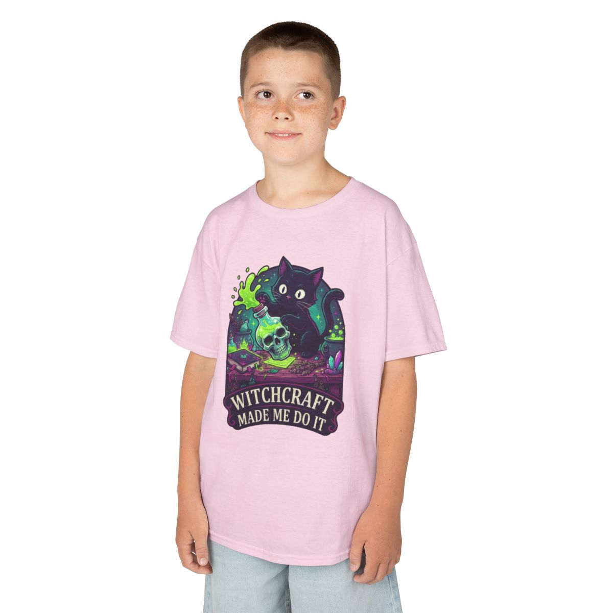 Color: Light Pink | Witchcraft Made Me Do It Kids Tee