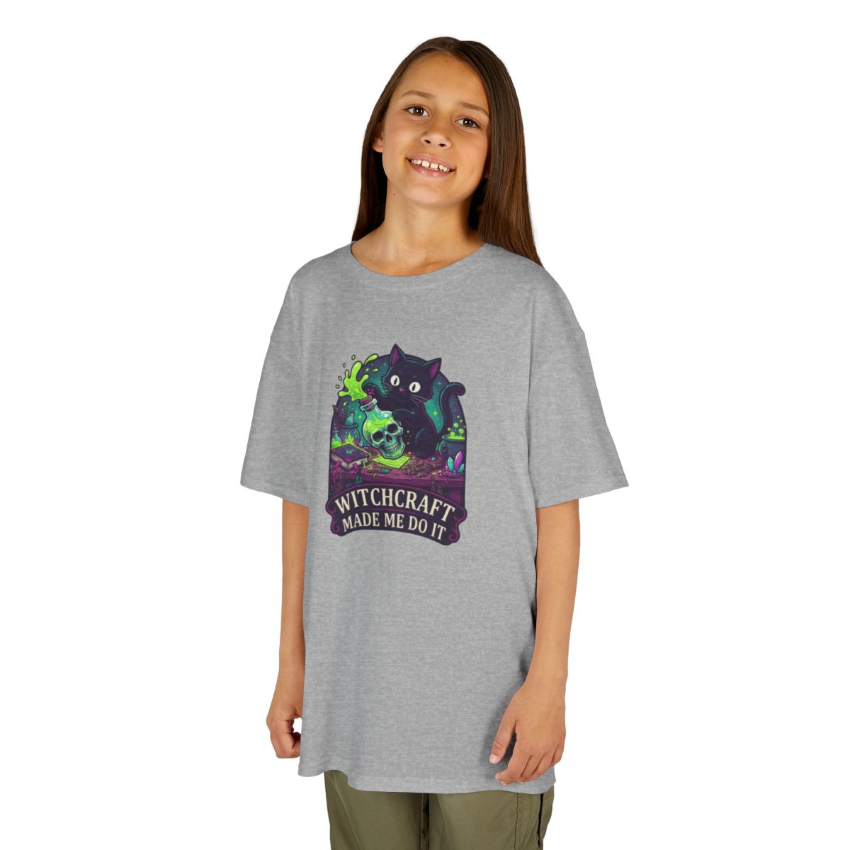 Color: Sport Grey | Witchcraft Made Me Do It Kids Tee